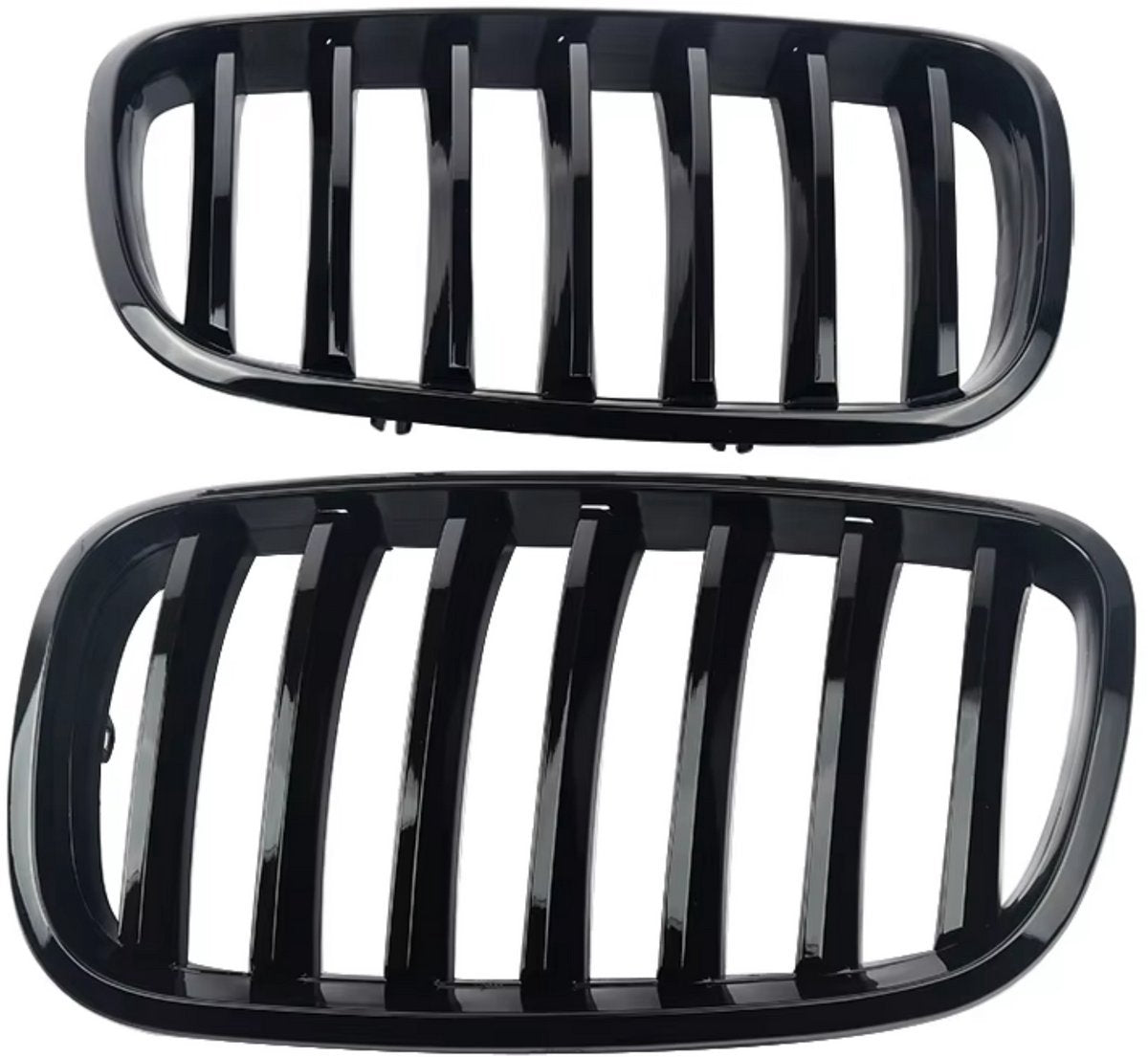 Grille Iron Zyrell - Voorbumper grille Iron - Voor BMW X5/X6 E70/E71 (2007-2013) - Glanzend Zwart - Auto accessoires