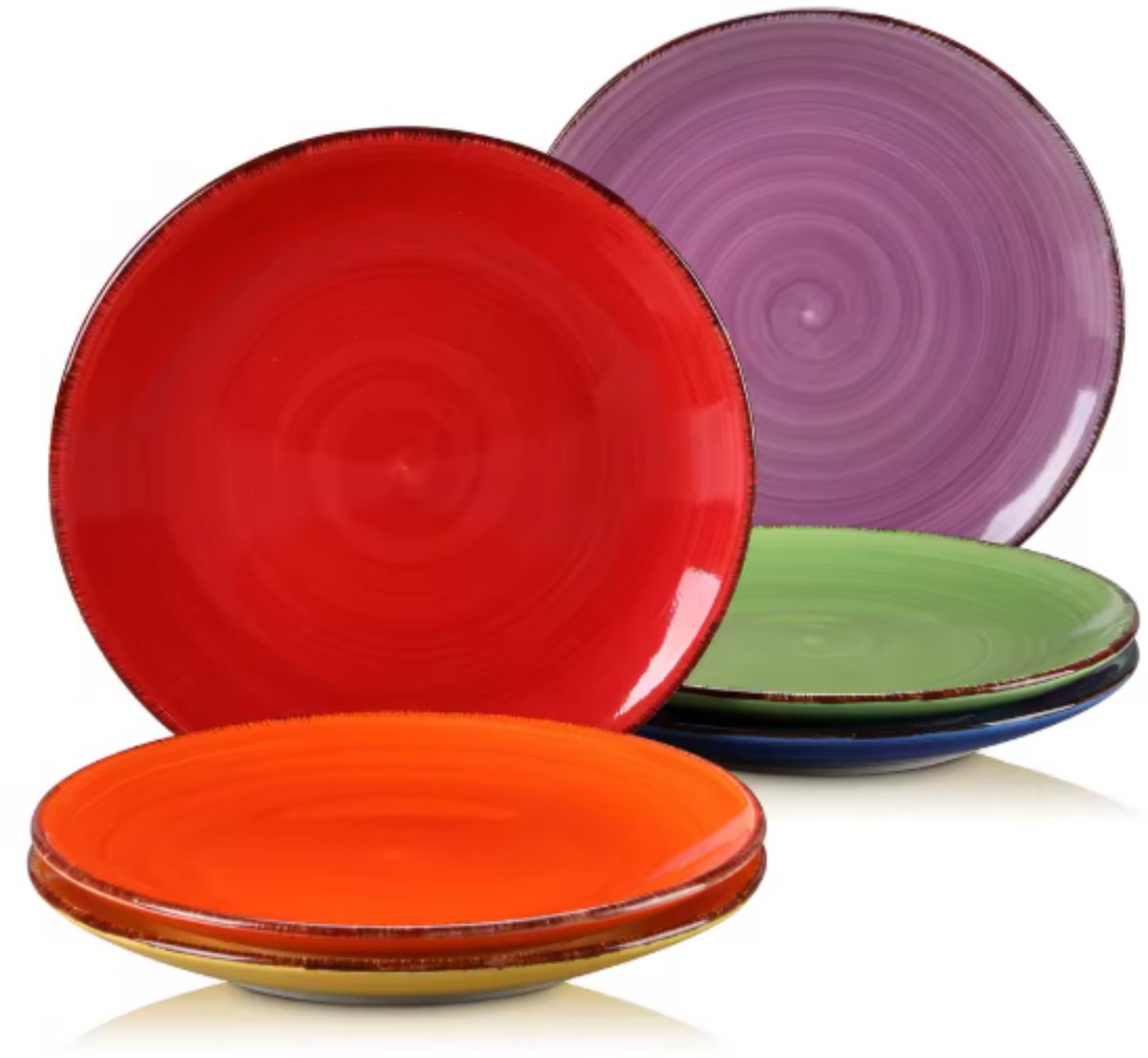 Ventina Serviesset - 16 delig - 4 persoons - Regenboog - Dinerborden - Bordenset - Diepe borden - Ontbijtborden - Servies - Keukenservies