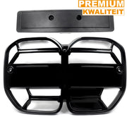 Voorbumper - Voor BMW G22/G23 2021-2023 - Auto accessoires - CSL stijl mesh grille - Gloss Zwart