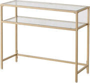 Bolt Edge Console Tafel Deluxe - 100cm - Transparant - Wandtafel - Sidetable - Goud