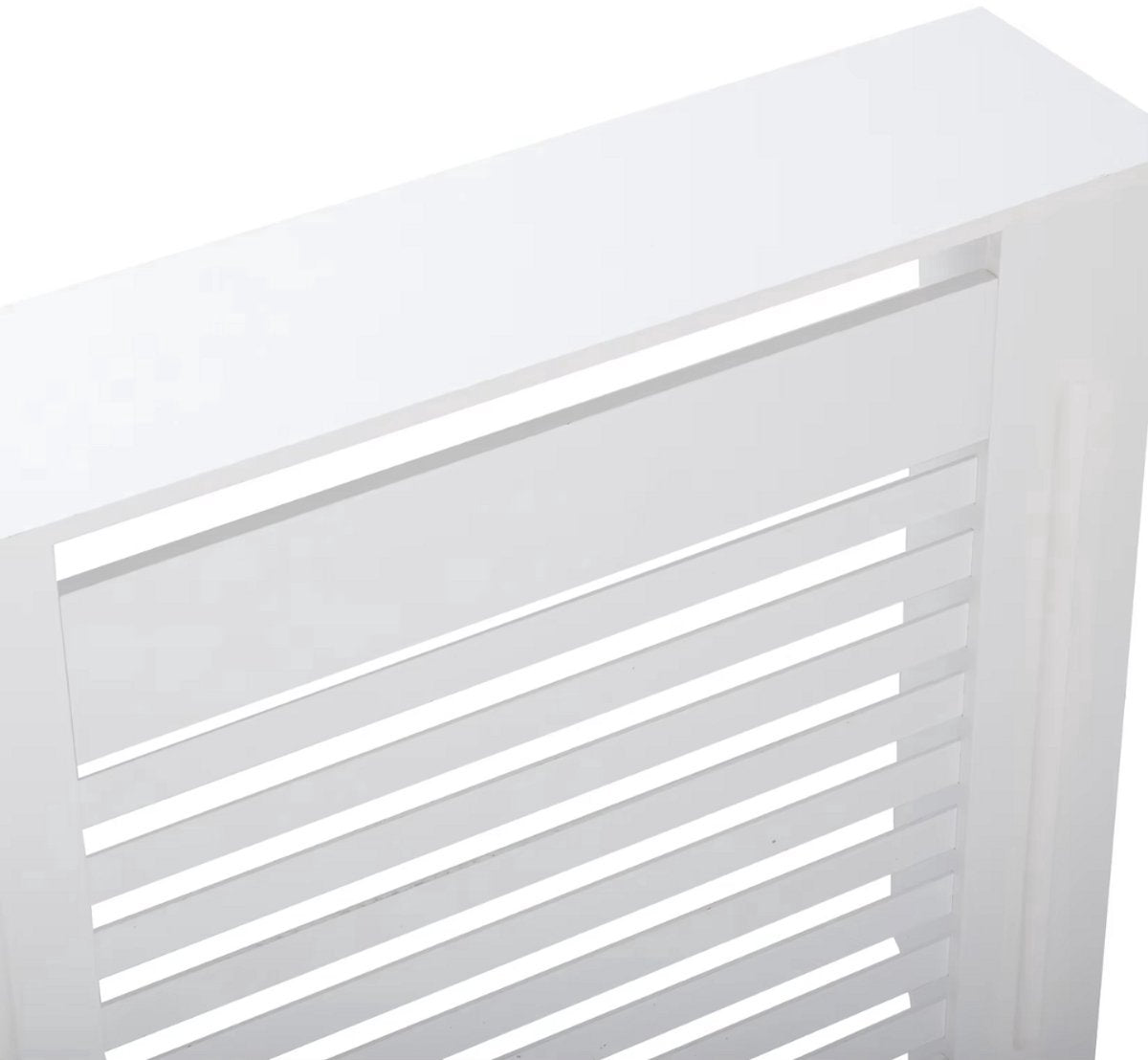 Radiatorombouw Vortex - 78x92 cm - Ombouw rooster - Horizontale panelen - MDF - Stijlvol - Grijs