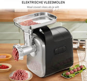 Gehaktmolen deluxe - Zwart - Professioneel - Compact - RVS - Vleesmolen