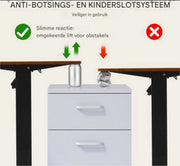 Elektrisch zit sta bureau Deluxe - Verstelbaar - 140x70cm - Voor Thuis en op Kantoor - In Hoogte Verstelbaar - Geheugenbediening