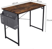Bureau Bruno - Met opbergvak - Voor Computer, PC en Laptop - Volwassenen - Thuiskantoor - 120cm