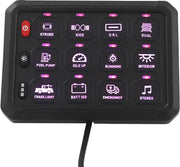 12-Voudig Schakelpaneel met App-Bediening - 12V/24V - Instelbare Helderheid & Lichtkleuren - IP65 Waterdicht - Voor Auto, Boot & Vrachtwagen