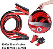 Startkabels - Jumpstarter - Voor auto en vrachtwagen - 1000 Amp 4m - 12V/24V