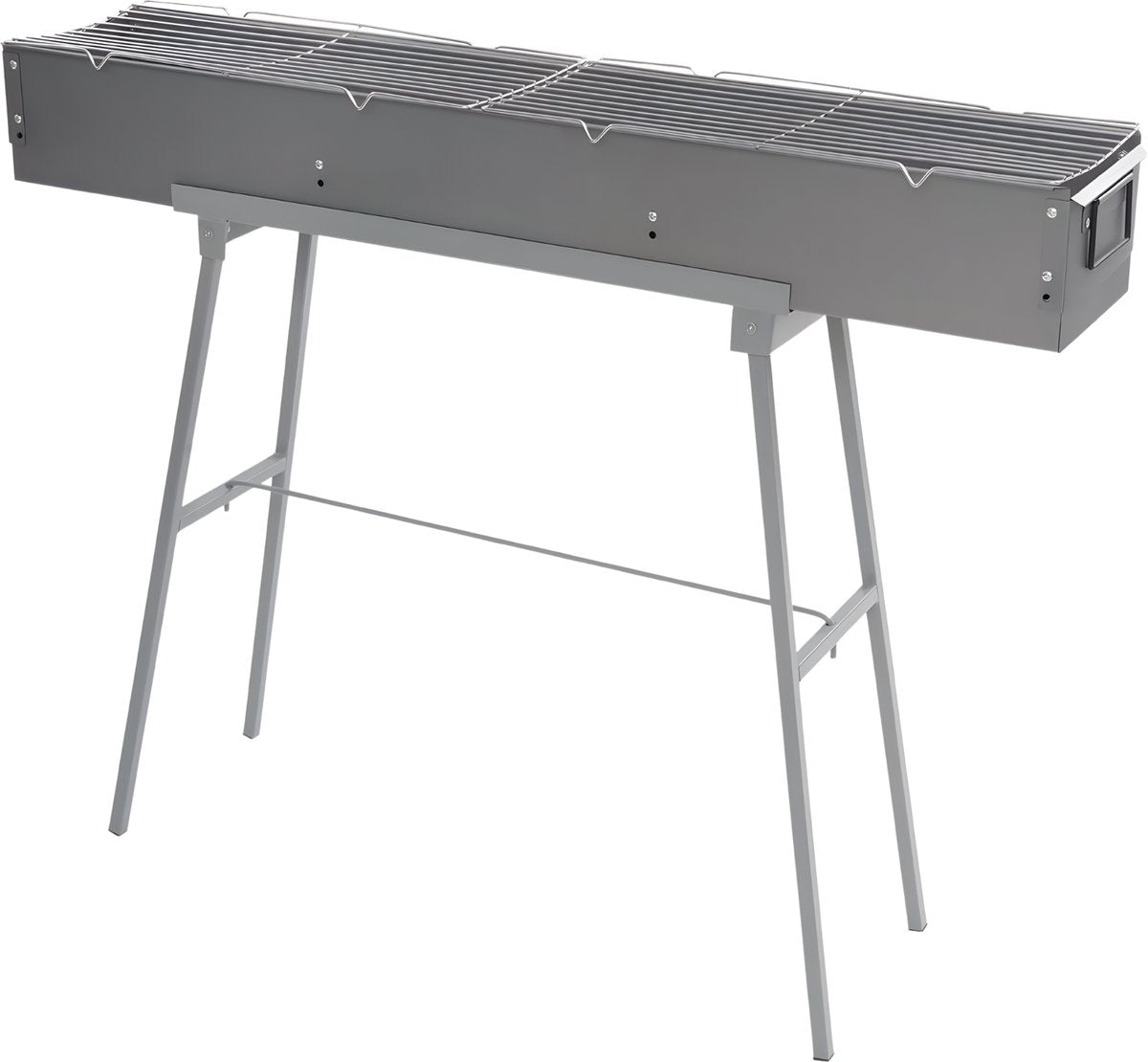 BBQ-grill - Voor camping - Draagbare, opvouwbare houtskoolgrill - Grijs - 100*18*13cm