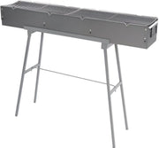 BBQ-grill - Voor camping - Draagbare, opvouwbare houtskoolgrill - Grijs - 100*18*13cm