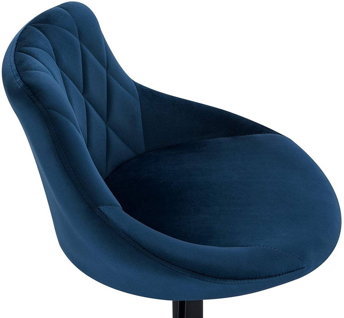 Luxe Barkurk Delvia - Industrial - Donkergrijs - Barkrukken set van 2 - Barstoel Kruk - Barstoelen met rugleuning - Keukenstoel - In hoogte verstelbaar - Velvet