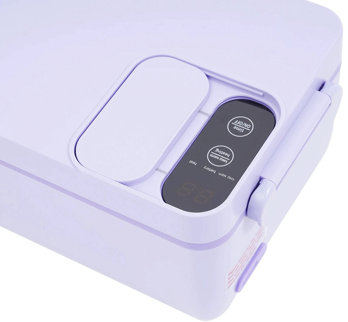 Elektrische Lunchbox 35,2 Oz - Voor Onderweg, Kantoor & School - Draagbaar & Oplaadbaar met Touchscreen Bedieningsknop - Inclusief Geïsoleerde Tas - Paars