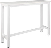 Happyment Bartafel deluxe - Bartafel voor Binnen - Rechthoekig - Metaal - Wit - 140x40x100cm