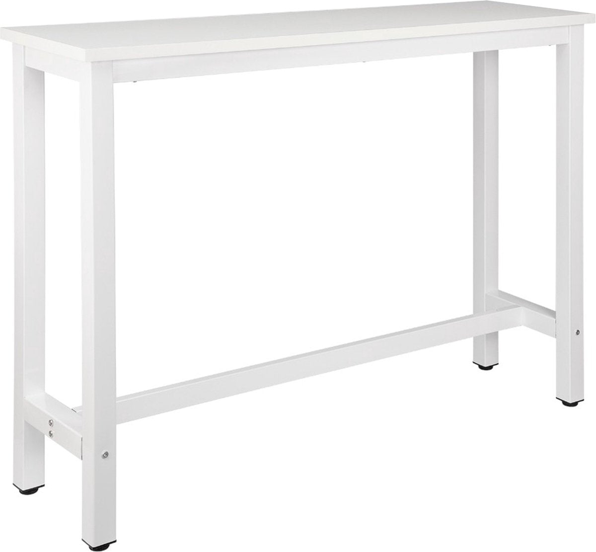 Happyment Bartafel deluxe - Bartafel voor Binnen - Rechthoekig - Metaal - Wit - 140x40x100cm