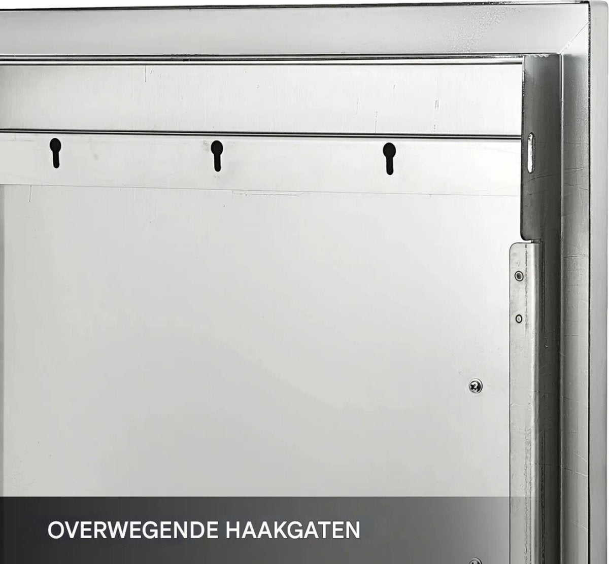 Tuinkastdeur RVS - Indoor/Outdoor - BBQ Kastdeur - Duurzaam - Met Magneetblok
