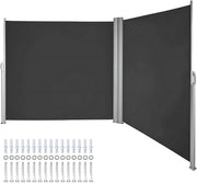 Tuinscherm deluxe - Uitschuifbaar windscherm - Schuttingpaneel terras - Scheidingswand uittrekbaar - Terras Rolgordijn - 180 x 600 cm Formaat
