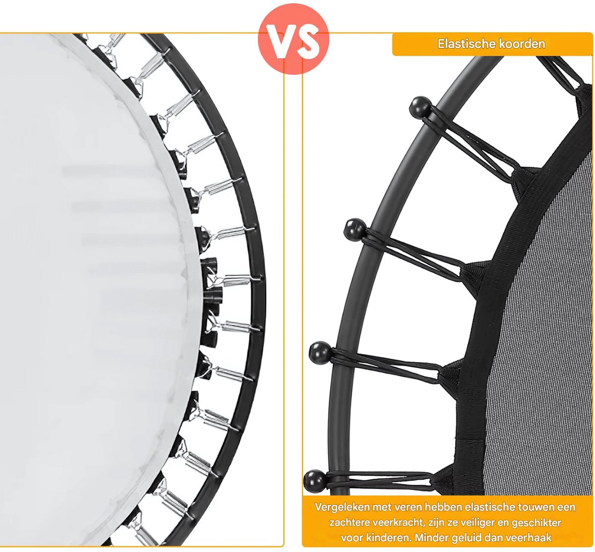 Trampoline met veiligheidsnet - 140 cm - Voor kinderen - Kindertrampoline - Zwart - Buitenspeelgoed - Mini trampoline