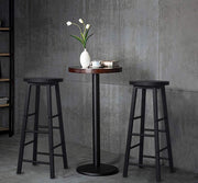 Hoge barkrukken Parijs - Zwart - Set van 2 - Keuken - Barstoelen - Zonder rugleuning - Hout