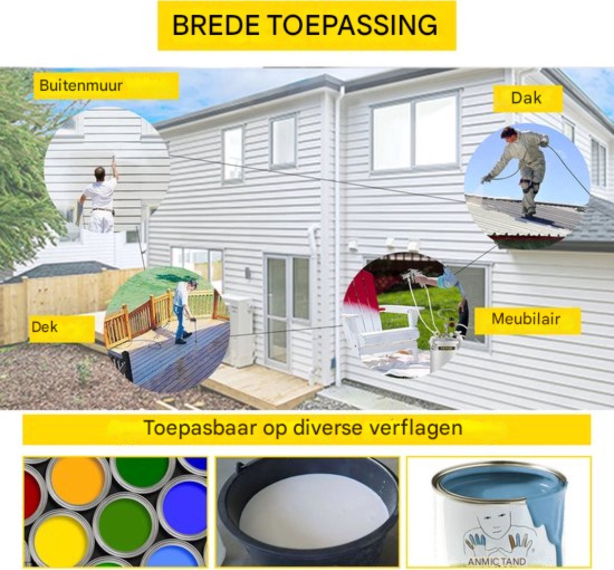 Happyment Verfspuit - Professioneel - Grijs - 10L - Geschikt voor binnen en buiten
