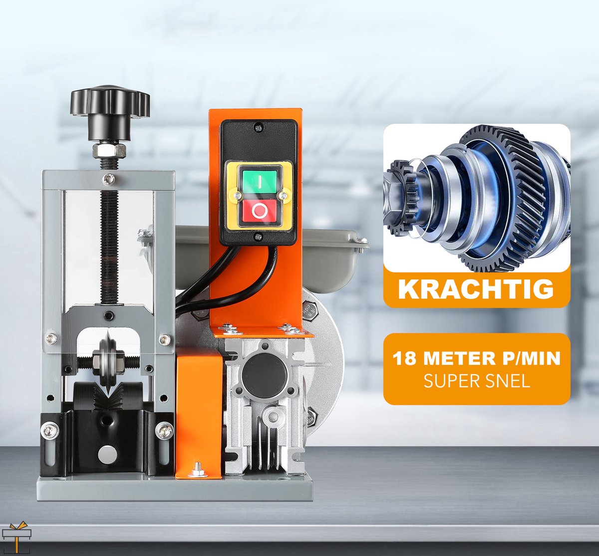 Happyment Kabelstripper Machine - Automatische Striptang - Kabelpeller - Draadstripper - Stripmachine - Elektrisch & Handmatig - Koper