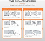 Luchtafvoerslang - Ventilatieslang - Afzuigslang - Wasdroger, airco - flexibele aluminium slang - 7620 mm lang - Φ208 mm - 25 mm buisdikte