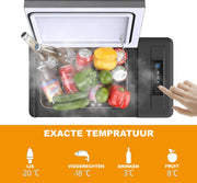 Happyment® Luxe koelbox 22L - Elektrisch - Camping - Auto, vrachtwagen - DC 12V/24V - AC 100V/240V - Koelt en verwarmt