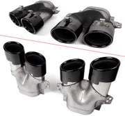 Achterdiffuser - Voor Mercedes C-Klasse W205 Sedan AMG C43 (2014-2021) - Zwart - Ronde Uitlaat Tips - Auto Accessoires