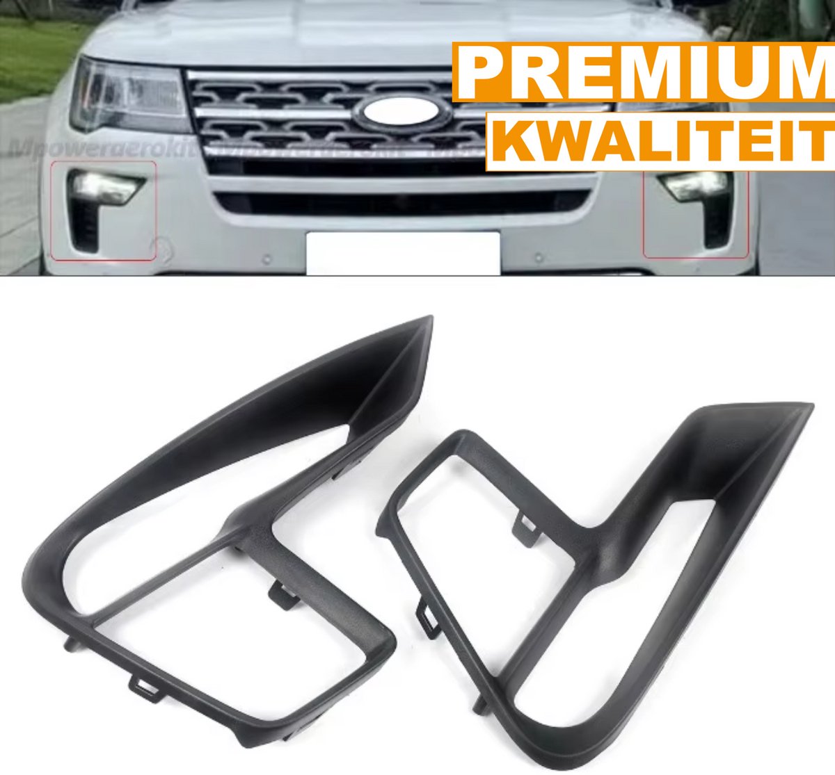 Mistlicht Cover Bezel - Bescherming voor Ford Explorer (2018-2020) - Zwarte Bekleding
