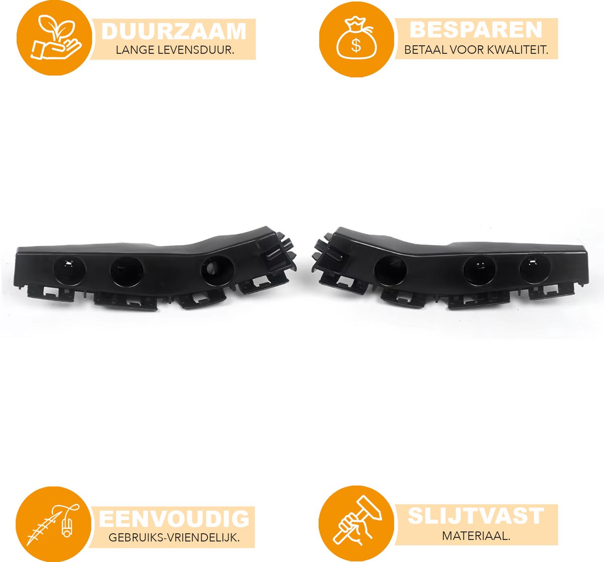 Bumpersteun Cover - Ondersteuning - Voor Jeep Compass (2011-2017) - 5182596 / 5182597 - Auto Accessoires