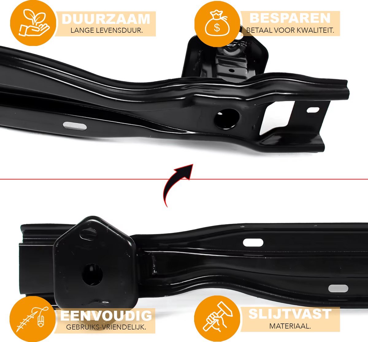 Nitronix ImpactGuard - Achterbumper Versterking - Impact Bar - Zwart - Voor BMW 3 Serie F30/F31 (2012-2019) - Auto Accessoires