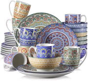 Valenza Serviesset - 32 delig - 8 persoons - Mix kleur - Dinerborden - Bordenset - Diepe borden - Ontbijtborden - Servies - Keukenservies
