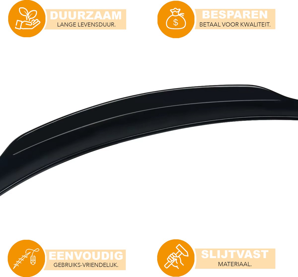 Achterspoiler - Voor Mercedes C-Klasse W205 Sedan 2015-2019 - Auto accessoires - Kofferbakspoiler - PSM stijl - Gloss Zwart