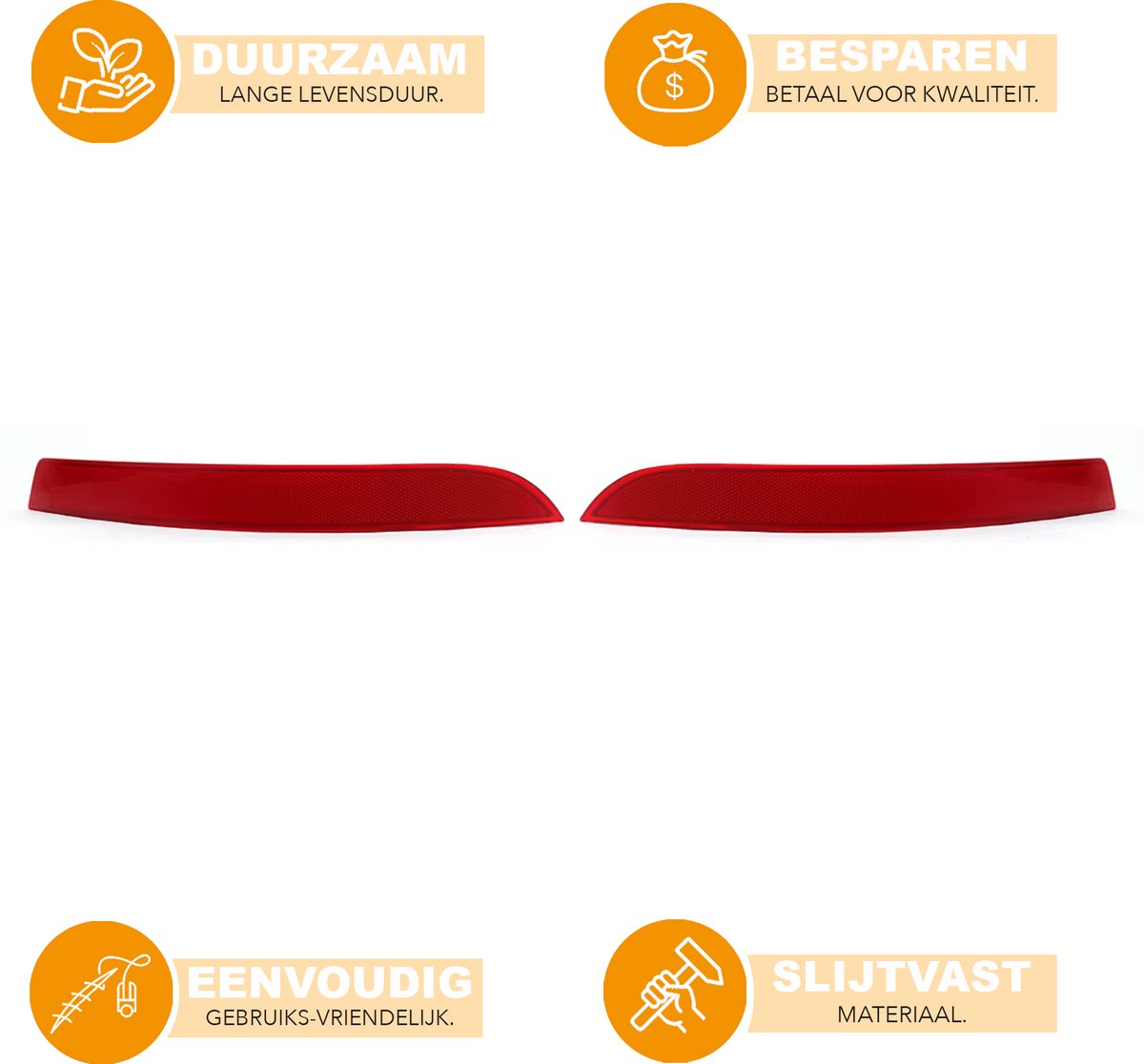 Reflectorlens - Achterbumper - Links + Rechts - Voor Mercedes GL-Klasse X166 (2013-2016) - Auto Accessoires