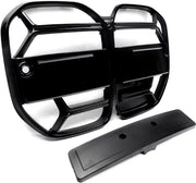 Voorbumper - Voor BMW G22/G23 2021-2023 - Auto accessoires - CSL stijl mesh grille - Gloss Zwart