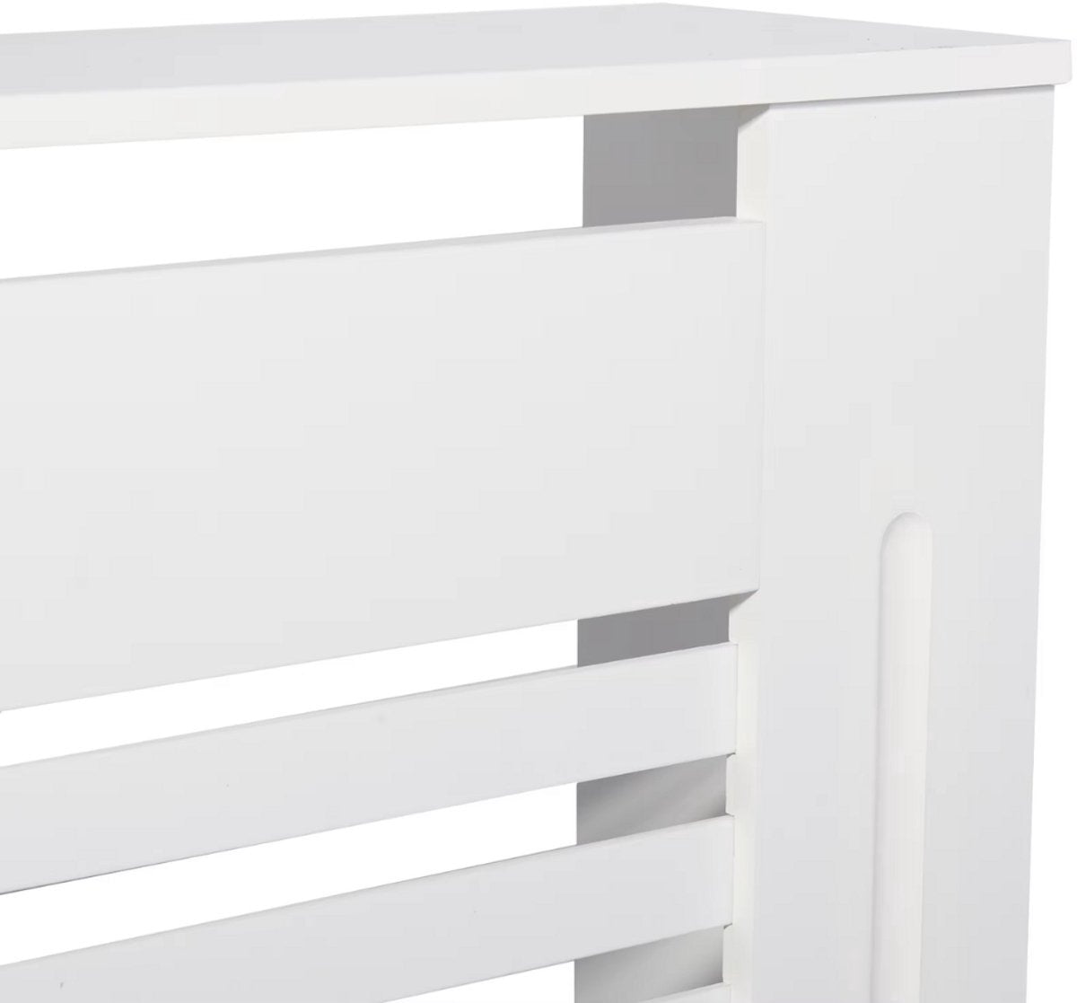 Radiatorombouw Grandiose - 78x92 cm - Ombouw rooster - Horizontale panelen - MDF - Stijlvol - Wit