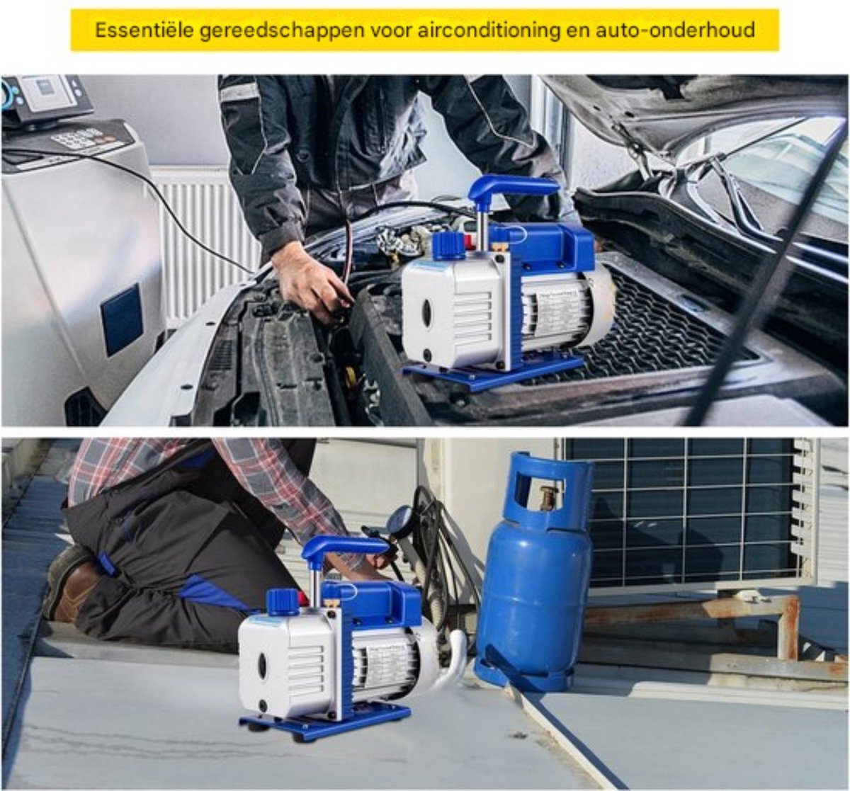 Vacuümpomp PRO - Koeling Reparatie - Koelmiddel Herstel Machine - 3/4HP - Airconditioning - Terugpompen