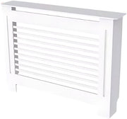 Radiatorombouw - 111x92 cm - Ombouw rooster - Horizontale panelen - MDF - Stijlvol - Wit