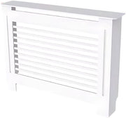 Radiatorombouw Valora - 111x92 cm - Ombouw rooster - Horizontale panelen - MDF - Stijlvol - Wit