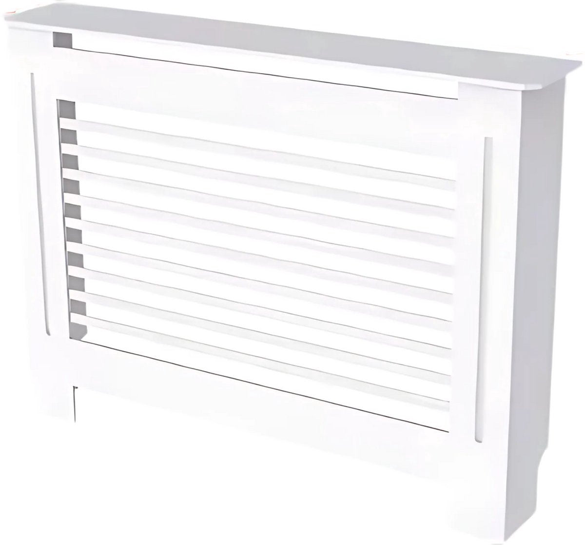 Radiatorombouw Valora - 111x92 cm - Ombouw rooster - Horizontale panelen - MDF - Stijlvol - Wit