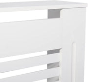 Radiatorombouw - 152x92 cm - Ombouw rooster - Verticale panelen - MDF - Stijlvol - Wit