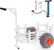 Viskar - Strandkar - Trolley voor vissen - Visspullen - Strandviswagen - 160KG - Met Ballonbanden - Voor Zand & Vissers