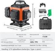 Kruislijnlaser met statief - 30m Zelfnivellerende Laserwaterpas - Bouwlaser - Waterdicht