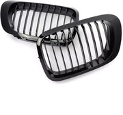 Voorbumper grille deluxe - Voor BMW E46 (1999-2003) 320i/323i/325i/328i/M3 (2000-2007) - Gloss Black - Racing Grills - Auto accessoires
