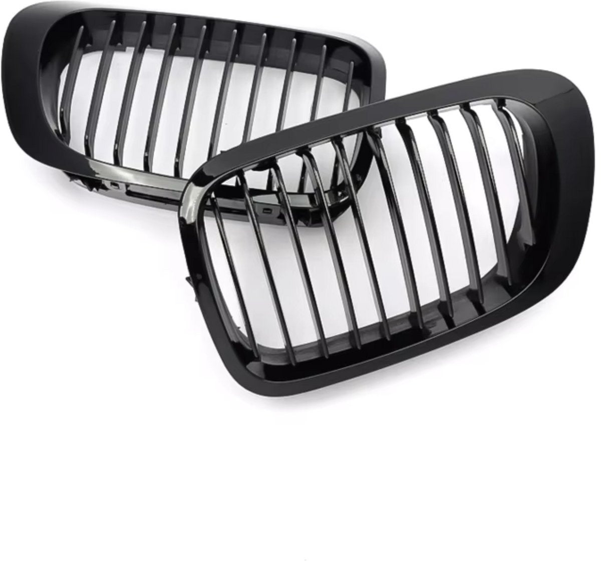 Voorbumper grille deluxe - Voor BMW E46 (1999-2003) 320i/323i/325i/328i/M3 (2000-2007) - Gloss Black - Racing Grills - Auto accessoires