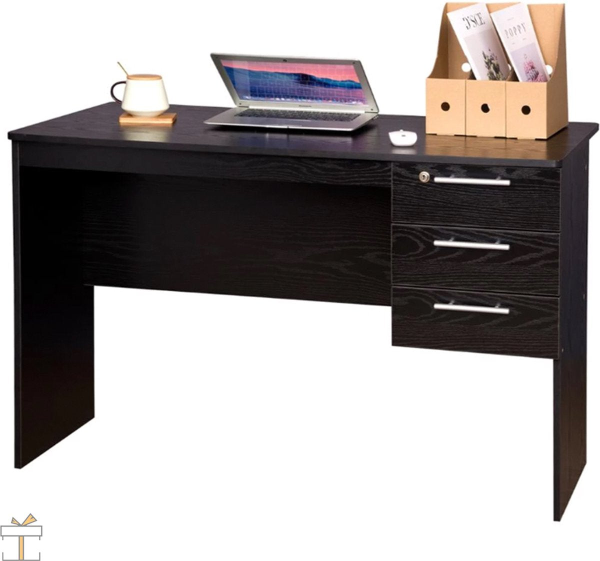 Happyment® Modern bureau - Werk - Studie - Computerbureau - Gaming - Industrieel - Desk - Black friday - Kerstcadeau
