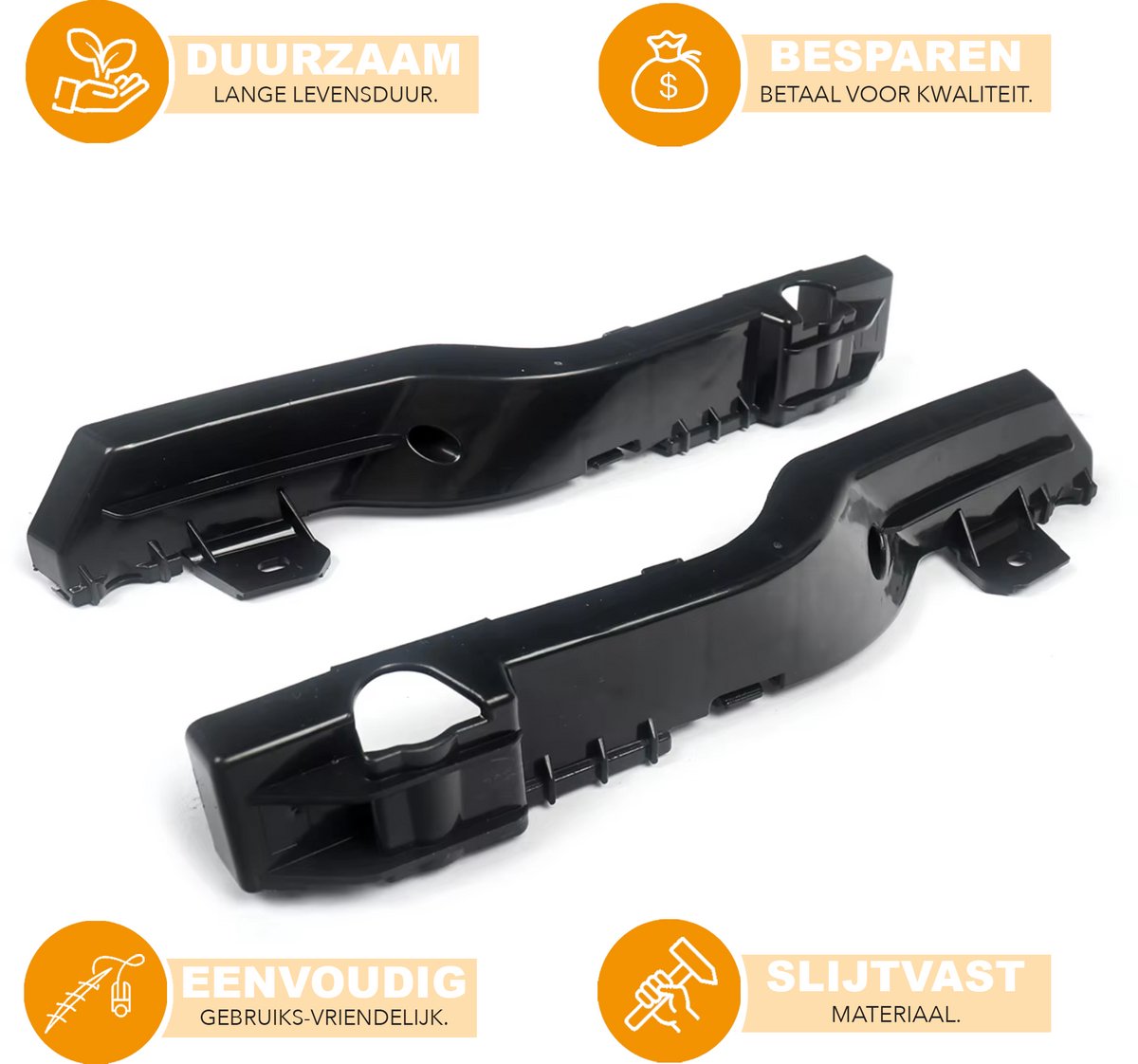 Bumperbeugel - Set van 2 - Voor Dodge Journey (2009-2020) - Rechts & Links - Zwart - Auto Accessoires