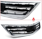 Voorbumper Grille Zolux - Bovenste & Onderste Roosters - Voor Chevrolet Impala (2014-2020) - Chroom + Zwart
