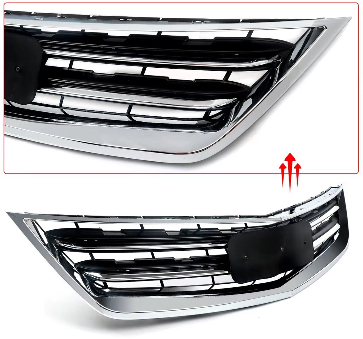 Voorbumper Grille Zolux - Bovenste & Onderste Roosters - Voor Chevrolet Impala (2014-2020) - Chroom + Zwart