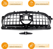 Grille - Voor Mercedes-Benz GLA-Klasse H247 GLA200 2020-2023 - Auto accessoires - GT Grille - Niergrille - Gloss Zwart