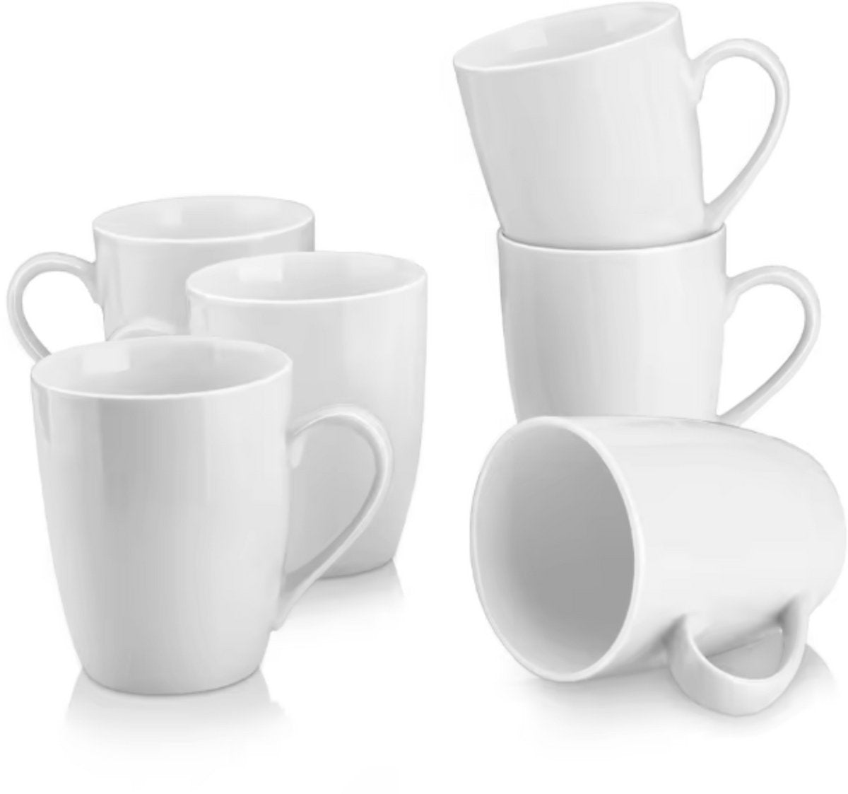 Royal Mokken set van 6 – 360ml – Koffiemokken – Melkbeker – Met oor