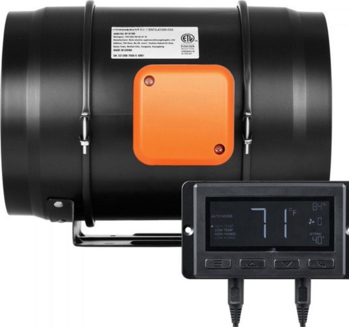 Buisventilator deluxe - Afzuigventilator - Kanaalventilator - Tempratuursensor - Rookafzuigkanaalventilator - Inline venitlator - 68W