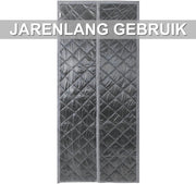Thermische gordijnen - Isolerend - Grijs - Voor deuren in huis of kantoor - Magnetisch - 95x210cm